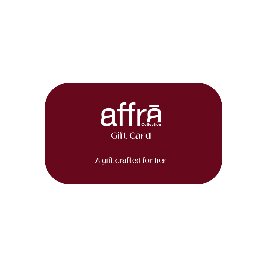 Affrā digital gift card for premium leather belts and buckles, redeemable across the full collection.